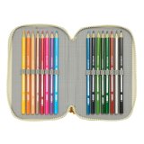 Tredobbelt Penalhus Mufasa Grn Beige 12,5 x 19,5 x 5,5 cm 37 Dele #2