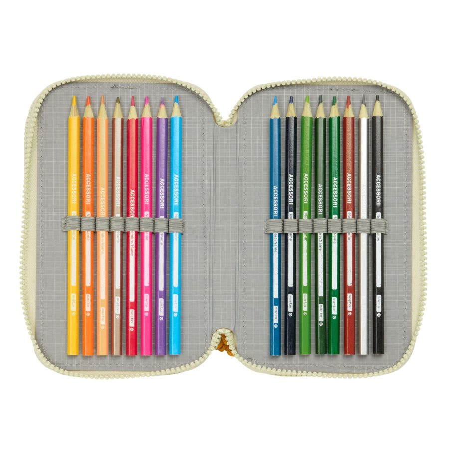 Tredobbelt Penalhus Mufasa Grn Beige 12,5 x 19,5 x 5,5 cm 37 Dele #2