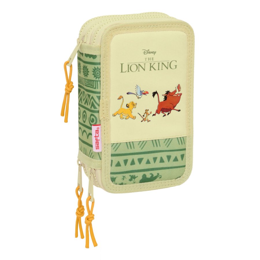 Tredobbelt Penalhus Mufasa Grn Beige 12,5 x 19,5 x 5,5 cm 37 Dele #1