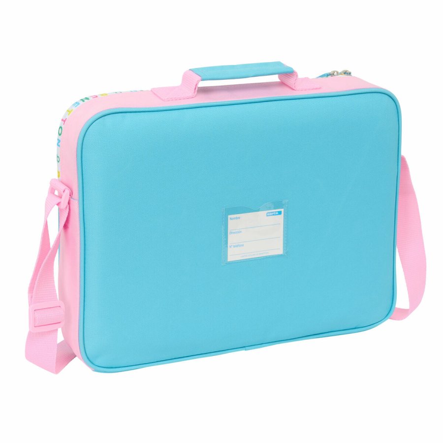 Skole skoletaske Benetton Unique Pink Turkisbl 38 x 28 x 6 cm #2