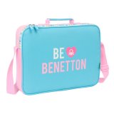 Skole skoletaske Benetton Unique Pink Turkisbl 38 x 28 x 6 cm #1