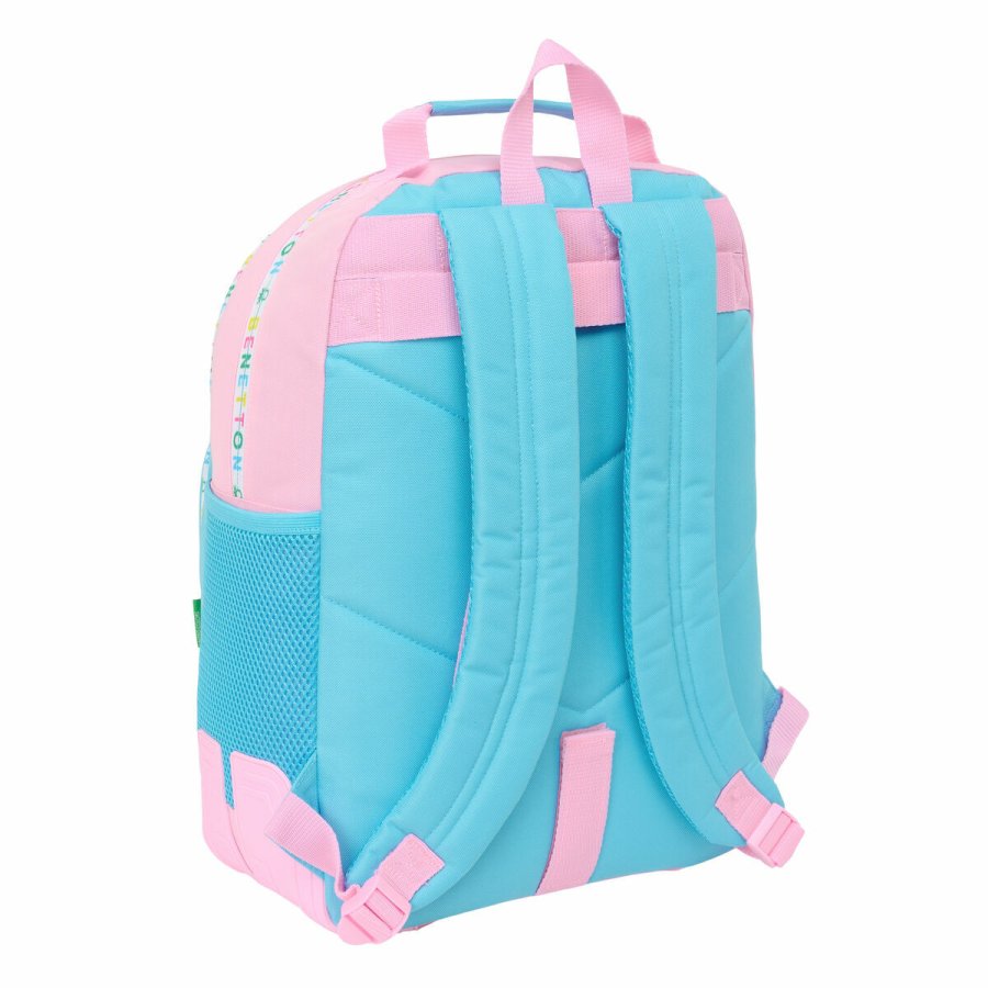 Skoletaske Benetton Unique Pink Turkisbl 32 x 42 x 15 cm #2