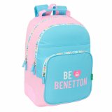 Skoletaske Benetton Unique Pink Turkisbl 32 x 42 x 15 cm #1