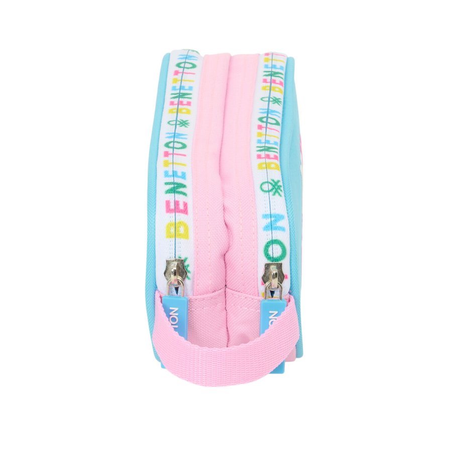 Dobbelt carry-all Benetton Unique Pink Turkisbl 21 x 8 x 6 cm #2