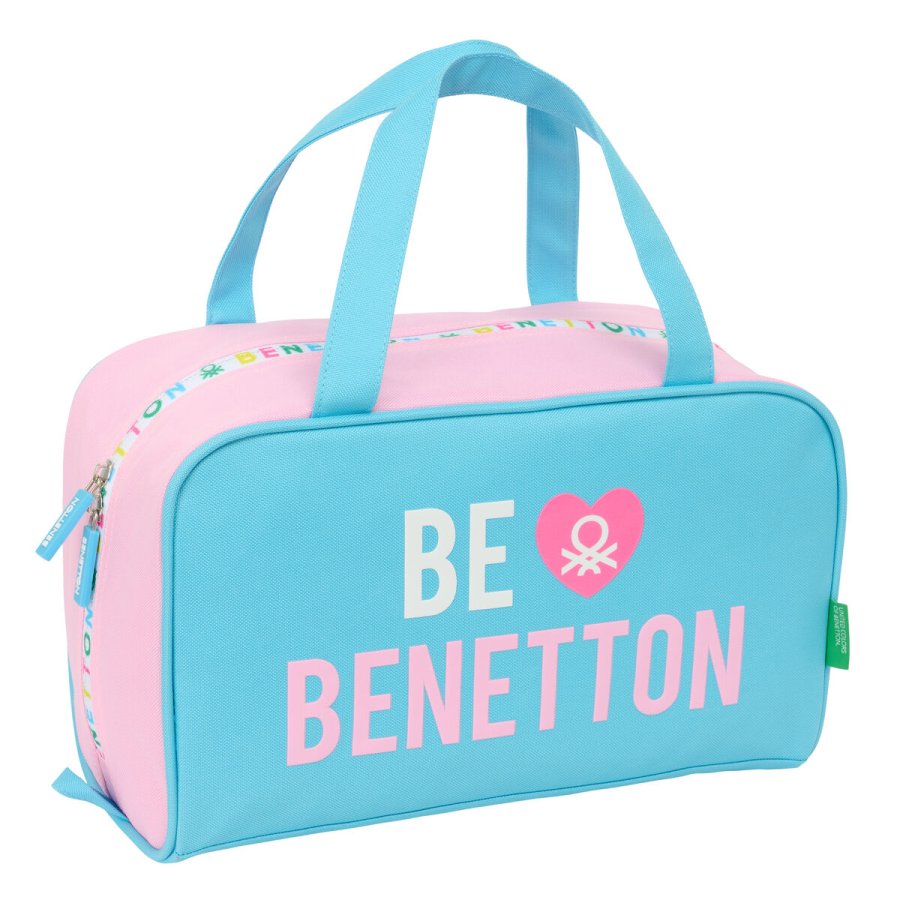Rejsetoilettaske Benetton Unique Pink Turkisbl 31 x 14 x 19 cm #1