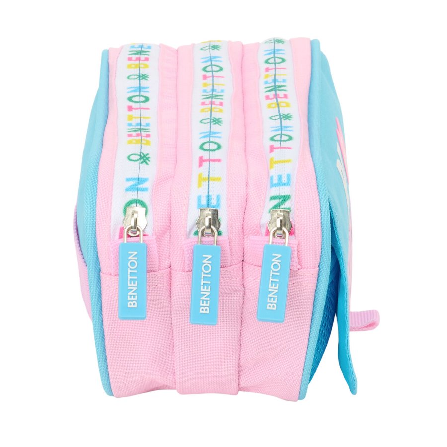Tredobbelt bretaske Benetton Unique Pink Turkisbl 21,5 x 10 x 8 cm #3