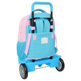 Skolerygsk med Hjul Benetton Unique Pink Turkisbl 33 x 45 x 22 cm #2