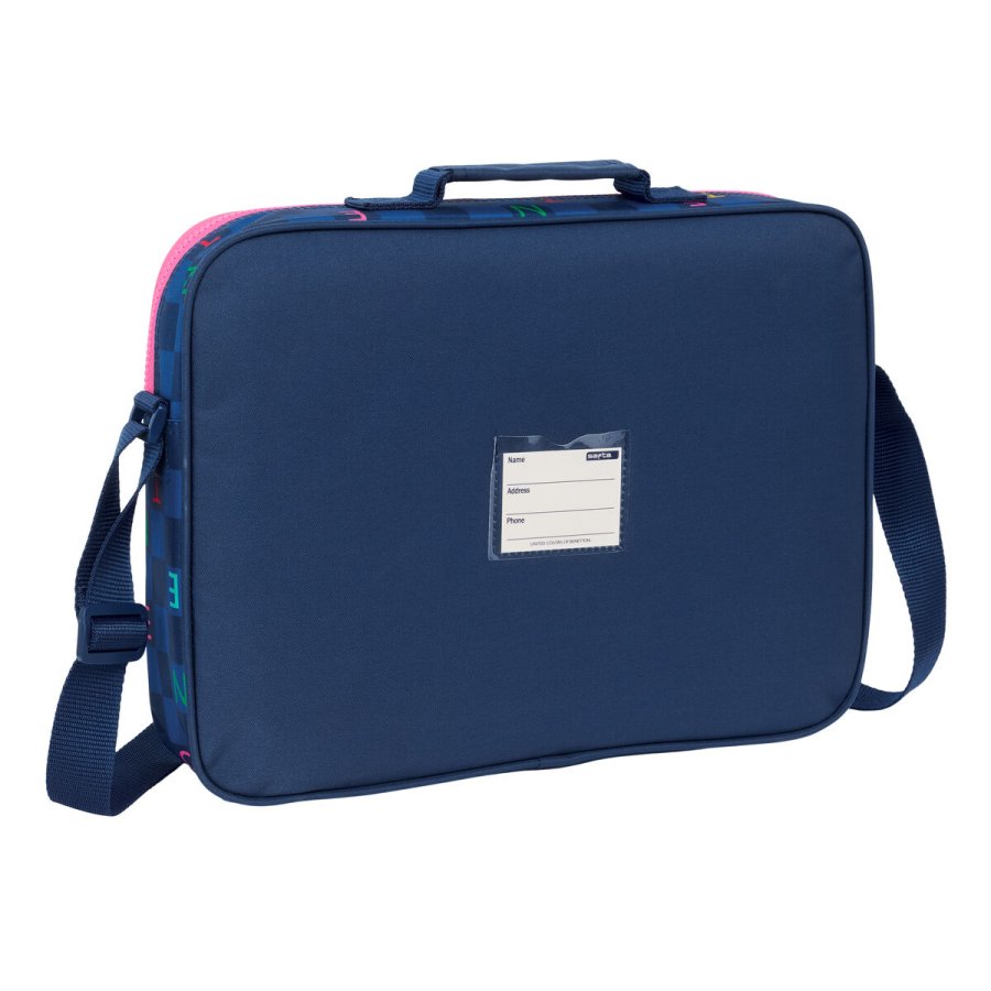 Skoletaske Benetton Damero Marinebl 38 x 28 x 6 cm #3