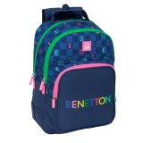 Skoletaske Benetton Damero Marinebl 32 x 42 x 15 cm #1