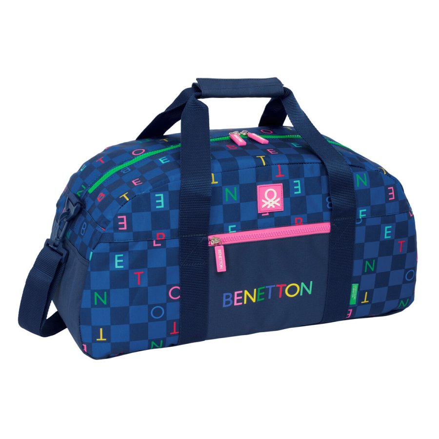 Sportstaske Benetton Damero Marinebl 50 x 26 x 20 cm #1