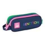 Dobbelt carry-all Benetton Damero Marinebl 21 x 8 x 6 cm #1