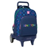 Skoletaske Benetton Damero Marinebl 33 x 45 x 22 cm #1