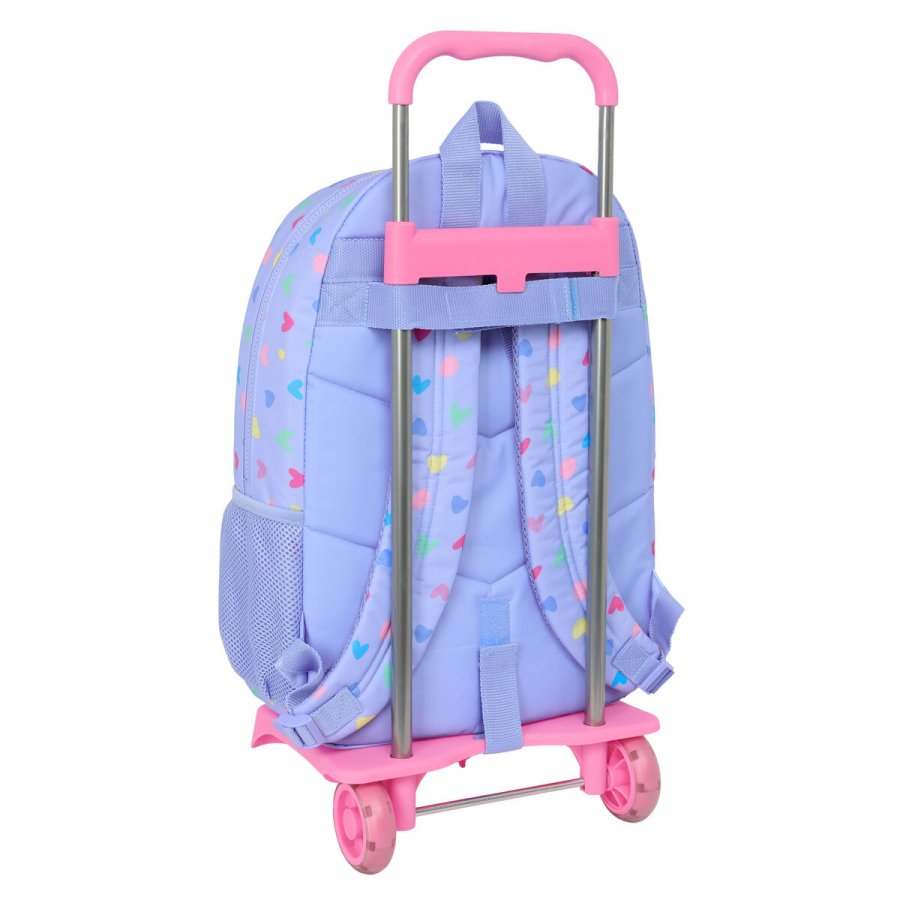 Skolerygsk med Hjul Benetton Lila Syren 30 x 46 x 14 cm #3