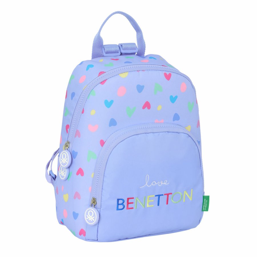 Casual Rygsk Benetton Lila Syren 25 x 30 x 13 cm #4