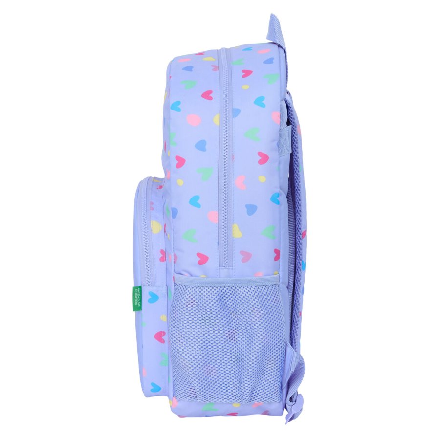 Skoletaske Benetton Lila Syren 30 x 46 x 14 cm #3