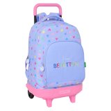 Skoletaske Benetton Lila Syren 33 x 45 x 22 cm #1