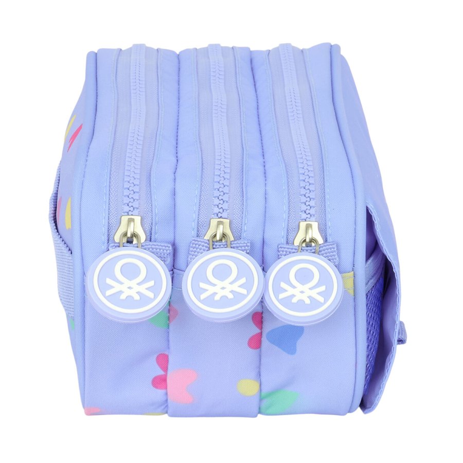 Tredobbelt b�retaske Benetton Lila Syren 21,5 x 10 x 8 cm #3