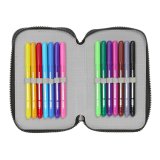 Dobbelt penalhus F.C. Barcelona Black Sort 12.5 x 19.5 x 4 cm 29 Dele #2