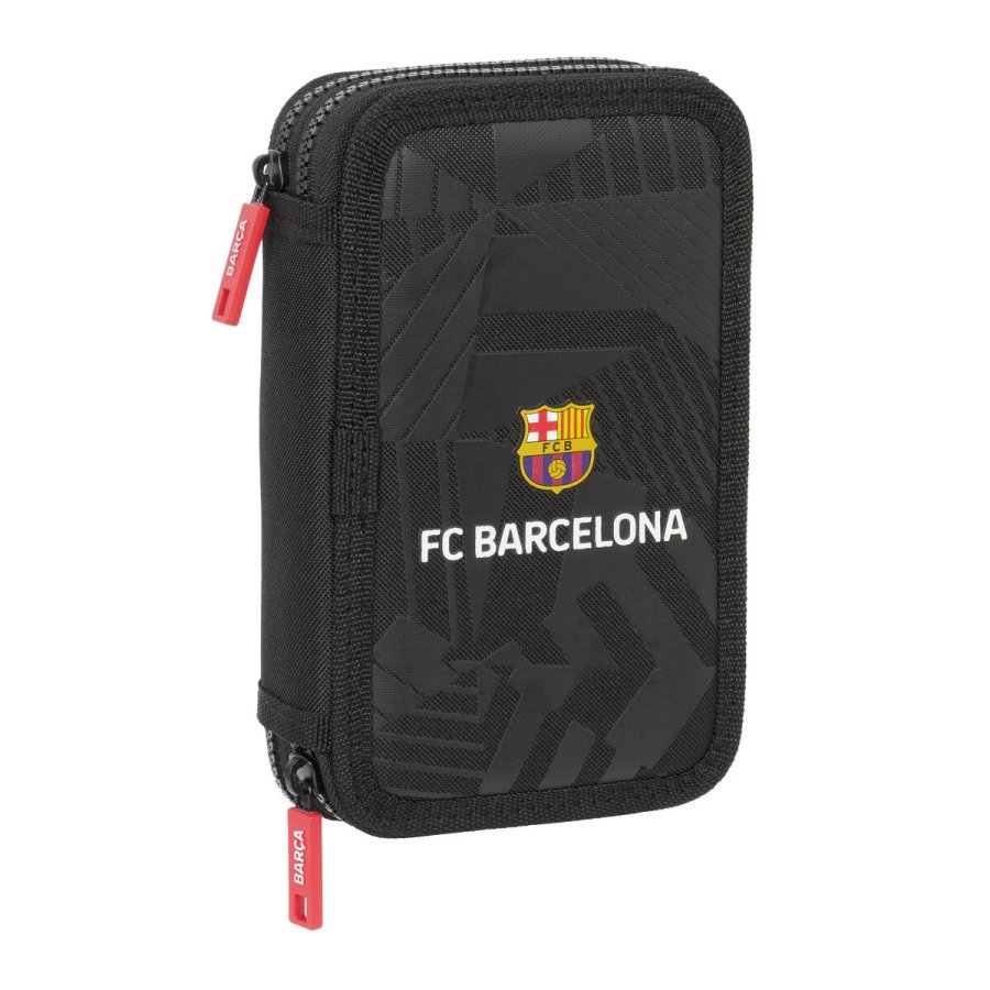 Dobbelt penalhus F.C. Barcelona Black Sort 12.5 x 19.5 x 4 cm 29 Dele #1