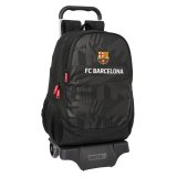 Skolerygsk med Hjul F.C. Barcelona Black Sort 32 x 44 x 16 cm #1