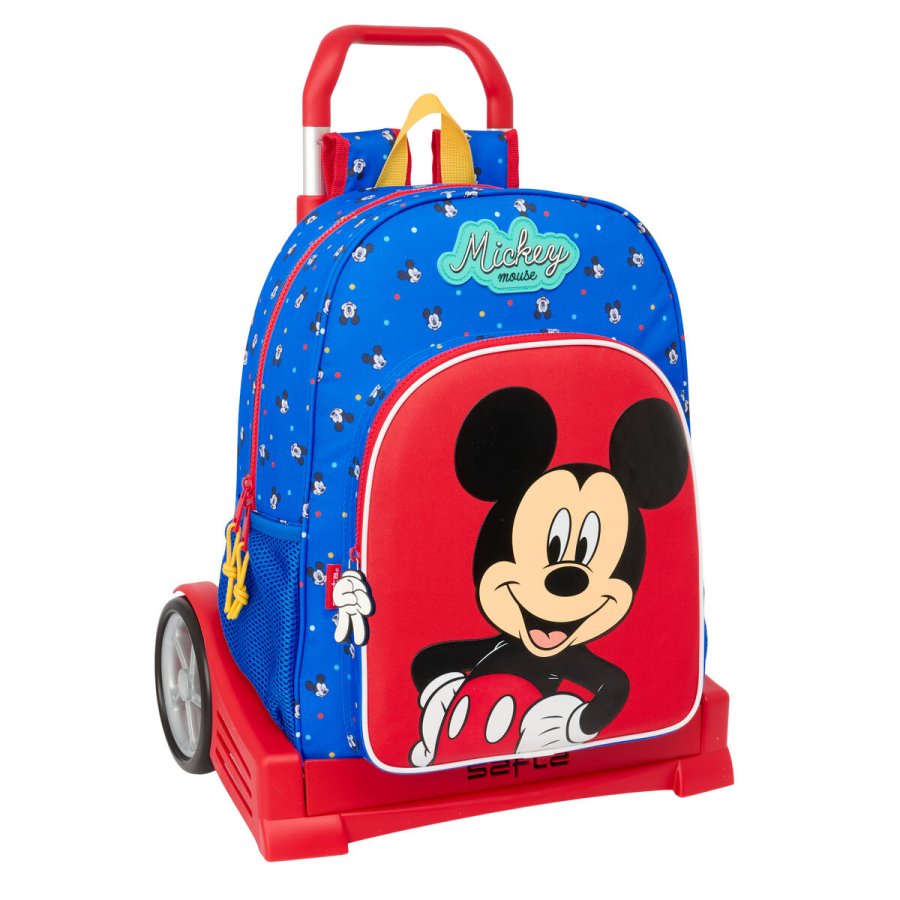 Skolerygsk med Hjul Mickey Mouse Clubhouse Good day Bl 33 x 42 x 14 cm #1