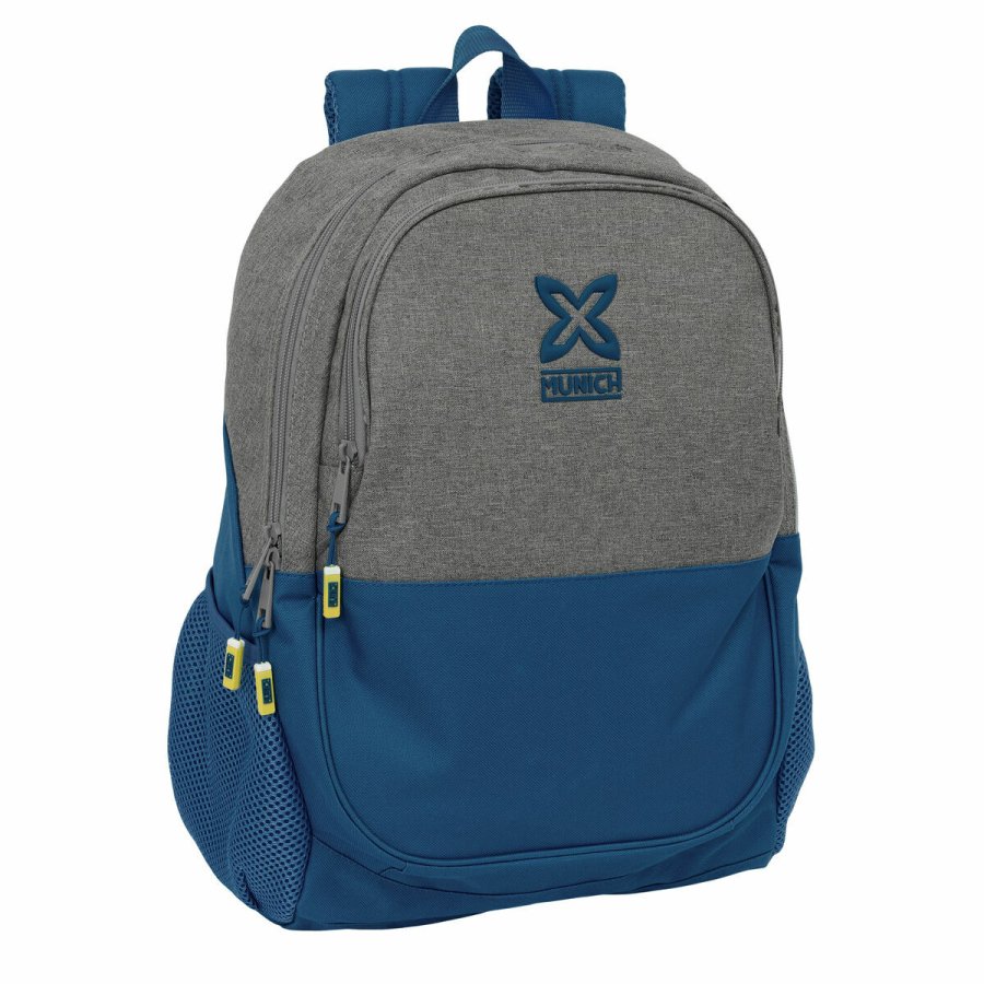 Skoletaske Munich Street Bl Gr 32 x 44 x 16 cm #1