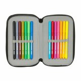 Tredobbelt Penalhus Hot Wheels Let's race Bl Sort 12,5 x 19,5 x 5,5 cm 37 Dele #3