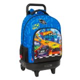 Skolerygsk med Hjul Hot Wheels Let's race Bl Sort 33 x 45 x 22 cm #1