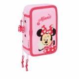 Tredobbelt Penalhus Minnie Mouse Naive Pink 12,5 x 19,5 x 5,5 cm 37 Dele #1