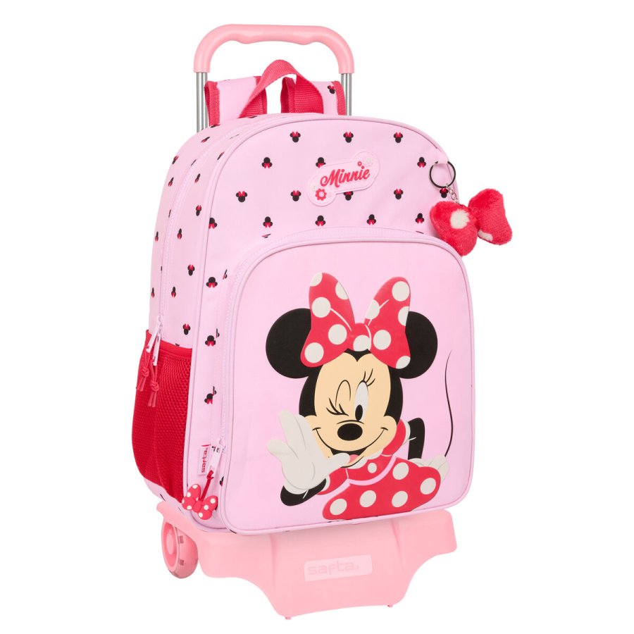 Skolerygsk med Hjul Minnie Mouse Naive Pink 33 x 42 x 14 cm #1