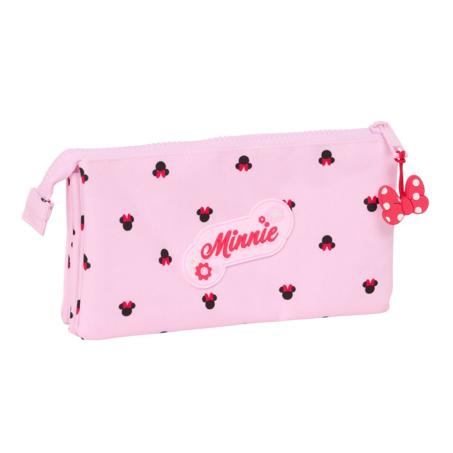 Tredobbelt bretaske Minnie Mouse Naive Pink 22 x 12 x 3 cm #3
