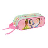 Dobbelt carry-all Disney Princess Bloom Grn Pink 21 x 8 x 6 cm #1