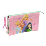 Tredobbelt bretaske Disney Princess Bloom Grn Pink 22 x 12 x 3 cm #1