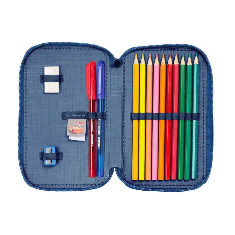 Dobbelt penalhus Cars Racing Marinebl 12.5 x 19.5 x 4 cm Dobbelt penalhus 29 Dele #2