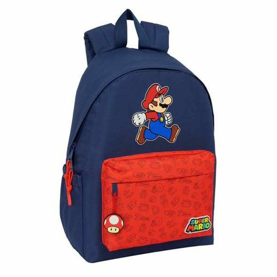 Skoletaske Super Mario Trick Rd Mrkebl 31 x 43 x 13 cm #1