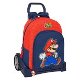 Skolerygsk med Hjul Super Mario Trick Rd Mrkebl 32 x 42 x 15 cm #1