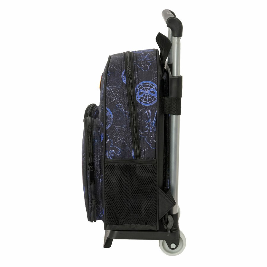 Skolerygs�k med Hjul Spider-Man Attack Sort 27 x 33 x 10 cm #3
