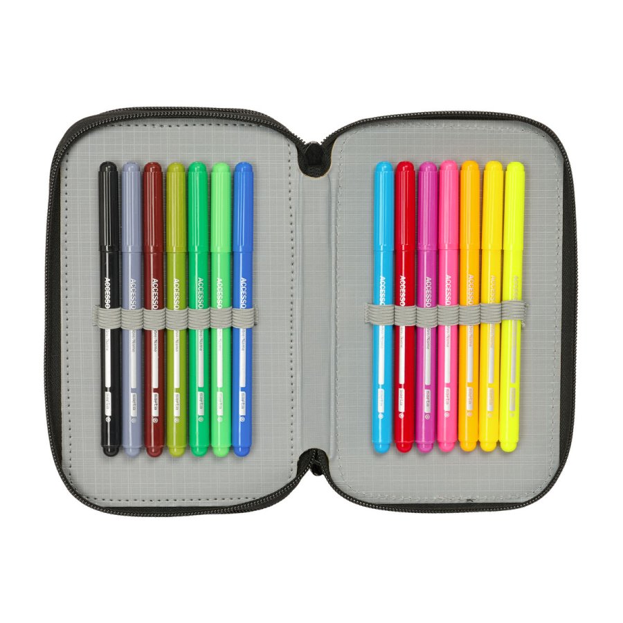 Penalhus med Tilbehr Spider-Man Attack Sort 12,5 x 19,5 x 5,5 cm 37 Dele #5