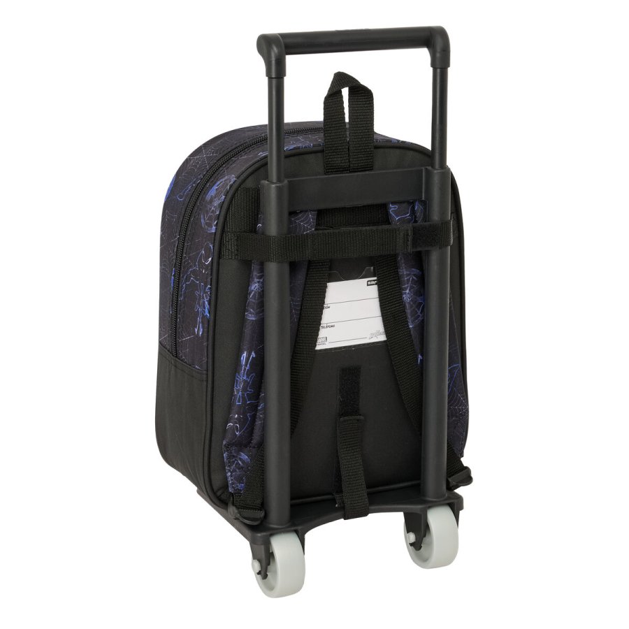 Skolerygsk med Hjul Spider-Man Attack Sort 22 x 27 x 10 cm #2