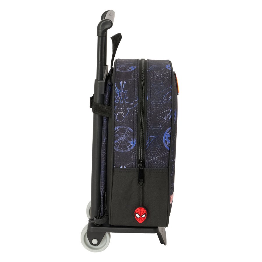 Skolerygsk med Hjul Spider-Man Attack Sort 22 x 27 x 10 cm #3