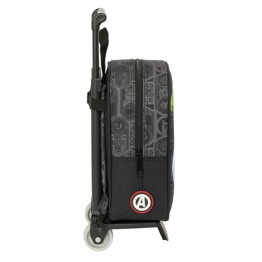 Skolerygsk med Hjul The Avengers Vendetta Sort 22 x 27 x 10 cm #2