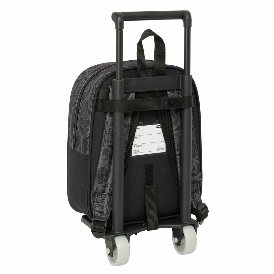 Skolerygsk med Hjul The Avengers Vendetta Sort 22 x 27 x 10 cm #3