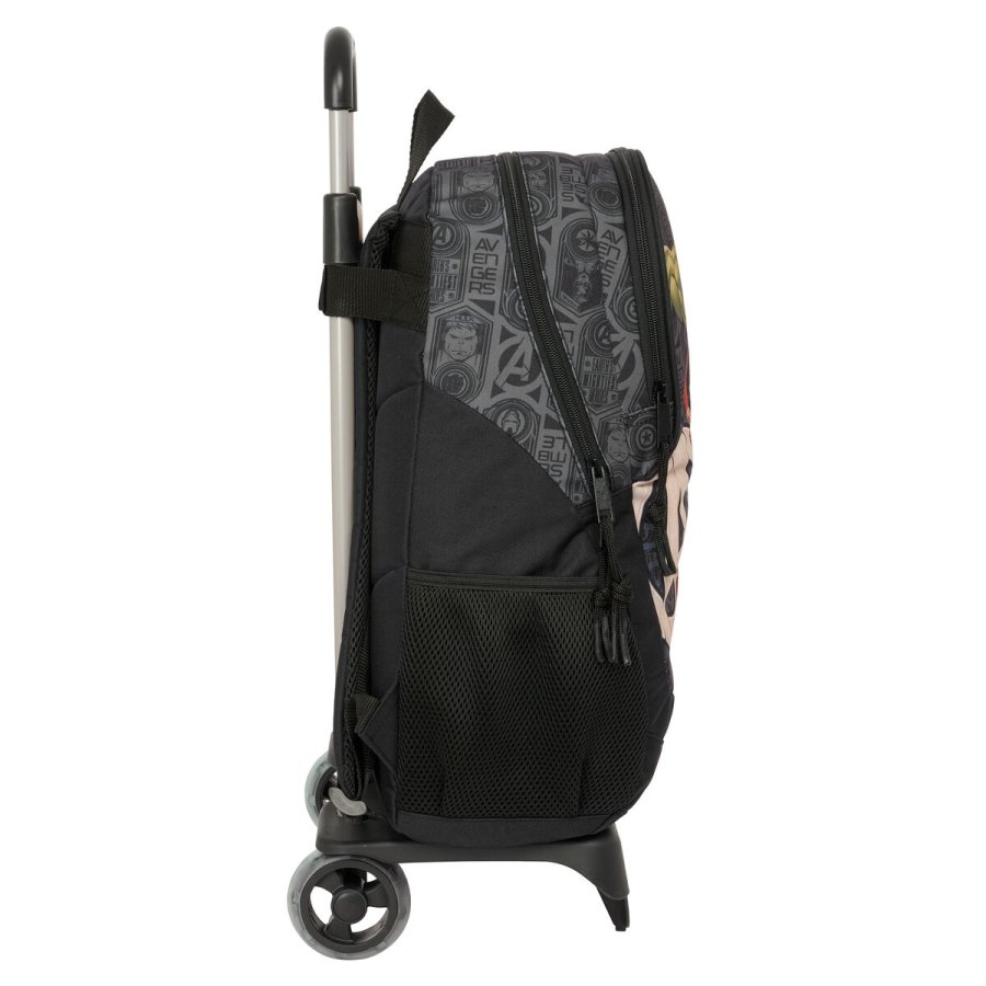 Skolerygsk med Hjul The Avengers Vendetta Sort 32 x 44 x 16 cm #2