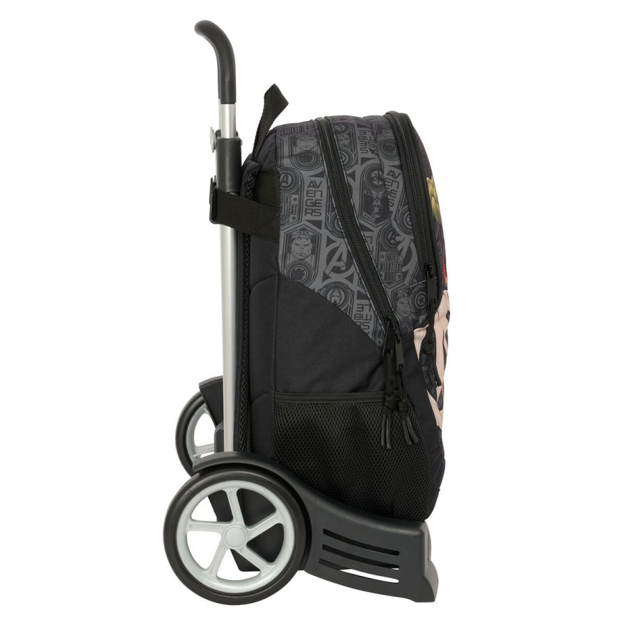 Skolerygsk med Hjul The Avengers Vendetta Sort 32 x 44 x 16 cm #3