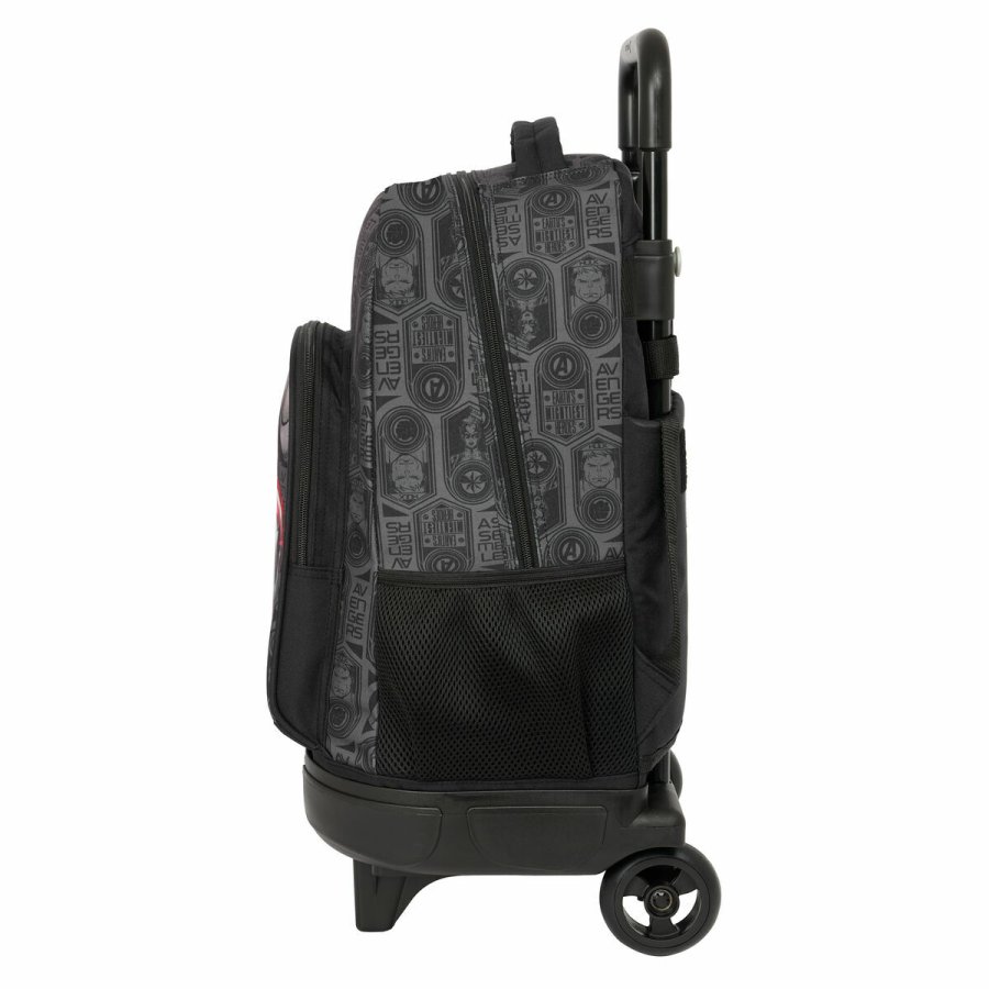 Skolerygsk med Hjul The Avengers Vendetta Sort 33 x 45 x 22 cm #3