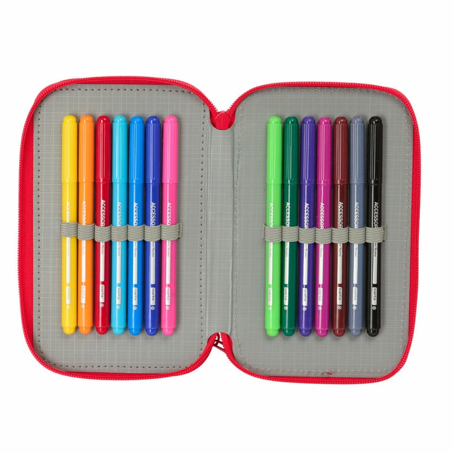 Tredobbelt Penalhus Hello Kitty Iconic Hvid Rd 12,5 x 19,5 x 5,5 cm 37 Dele #3