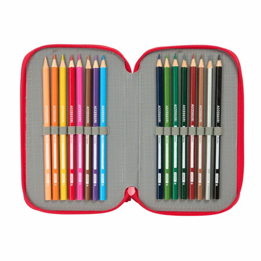 Tredobbelt Penalhus Hello Kitty Iconic Hvid Rd 12,5 x 19,5 x 5,5 cm 37 Dele #5