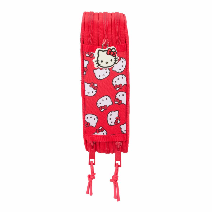 Tredobbelt Penalhus Hello Kitty Iconic Hvid Rd 12,5 x 19,5 x 5,5 cm 37 Dele #6