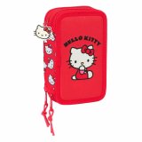 Tredobbelt Penalhus Hello Kitty Iconic Hvid Rd 12,5 x 19,5 x 5,5 cm 37 Dele #1