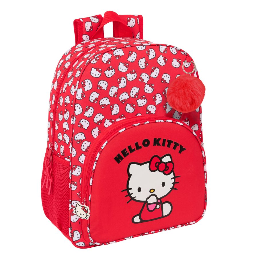 Skoletaske Hello Kitty Iconic Hvid Rd 33 x 42 x 14 cm #1